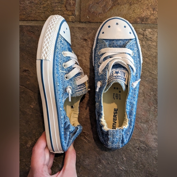 Shoreline blue color Converse lace-up slip-on youth size 13.5 classic low top - Picture 7 of 14